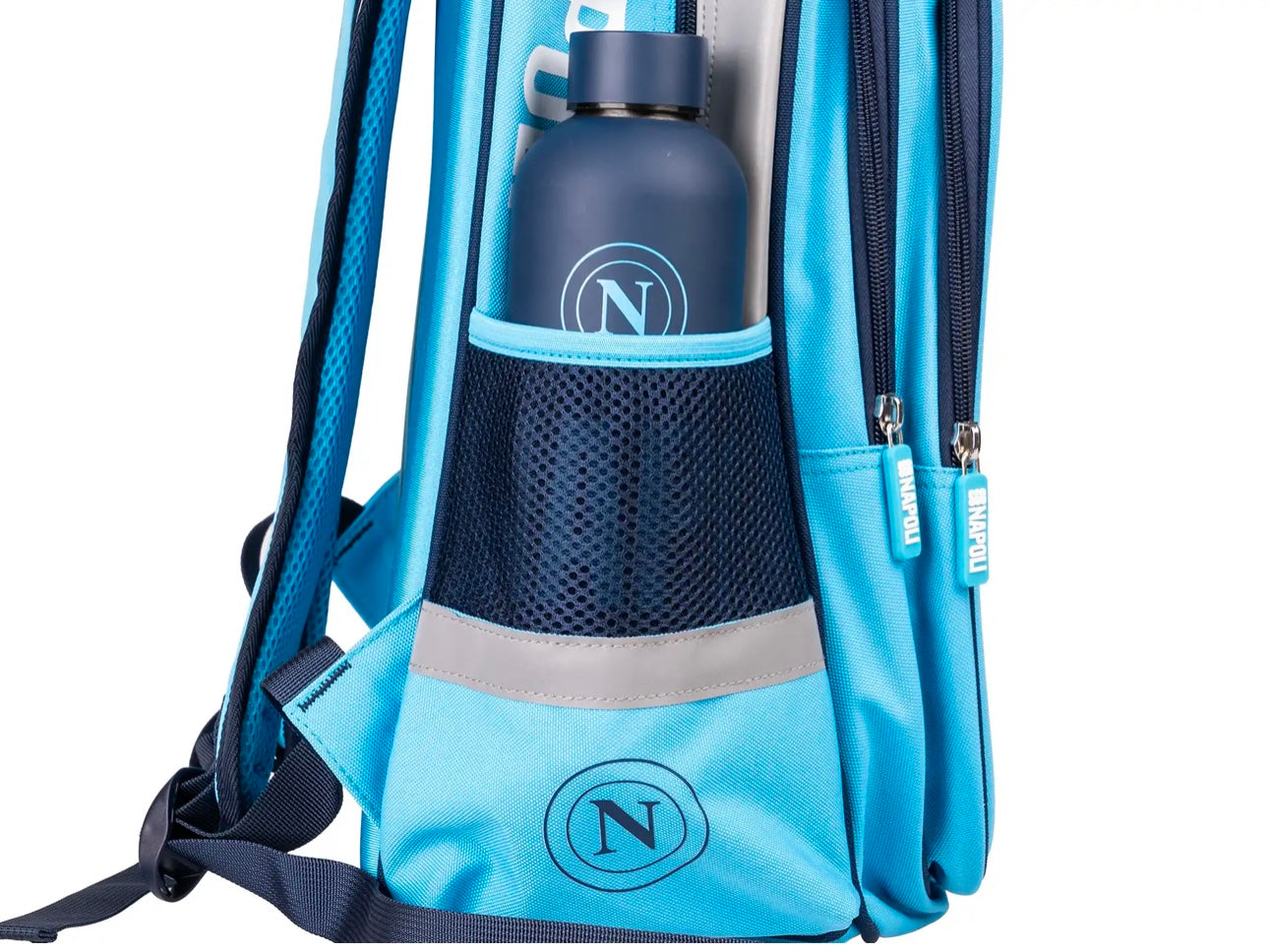 Zaino scuola SSC Napoli Azzurro con borraccia omaggio Colourbook