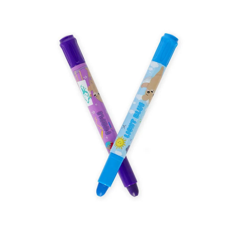 Set di 12 Pastelli a Cera a Rotazione - Teddy Friends