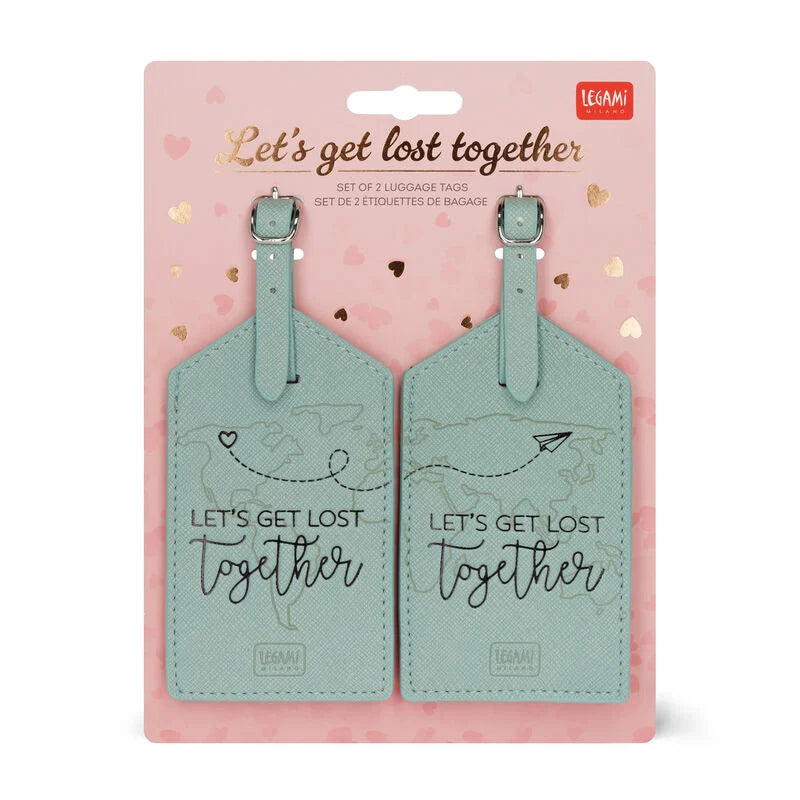 Set di 2 Etichette Bagaglio - Let's Get Lost Together