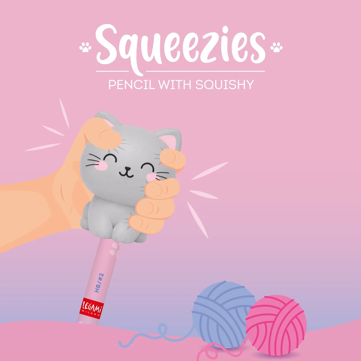 Matita con Antistress Squeezies - Kitty