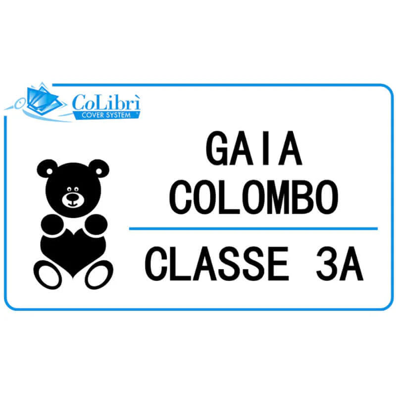 Set 20 Etichette Adesive Personalizzate con Nome - CoLibrì