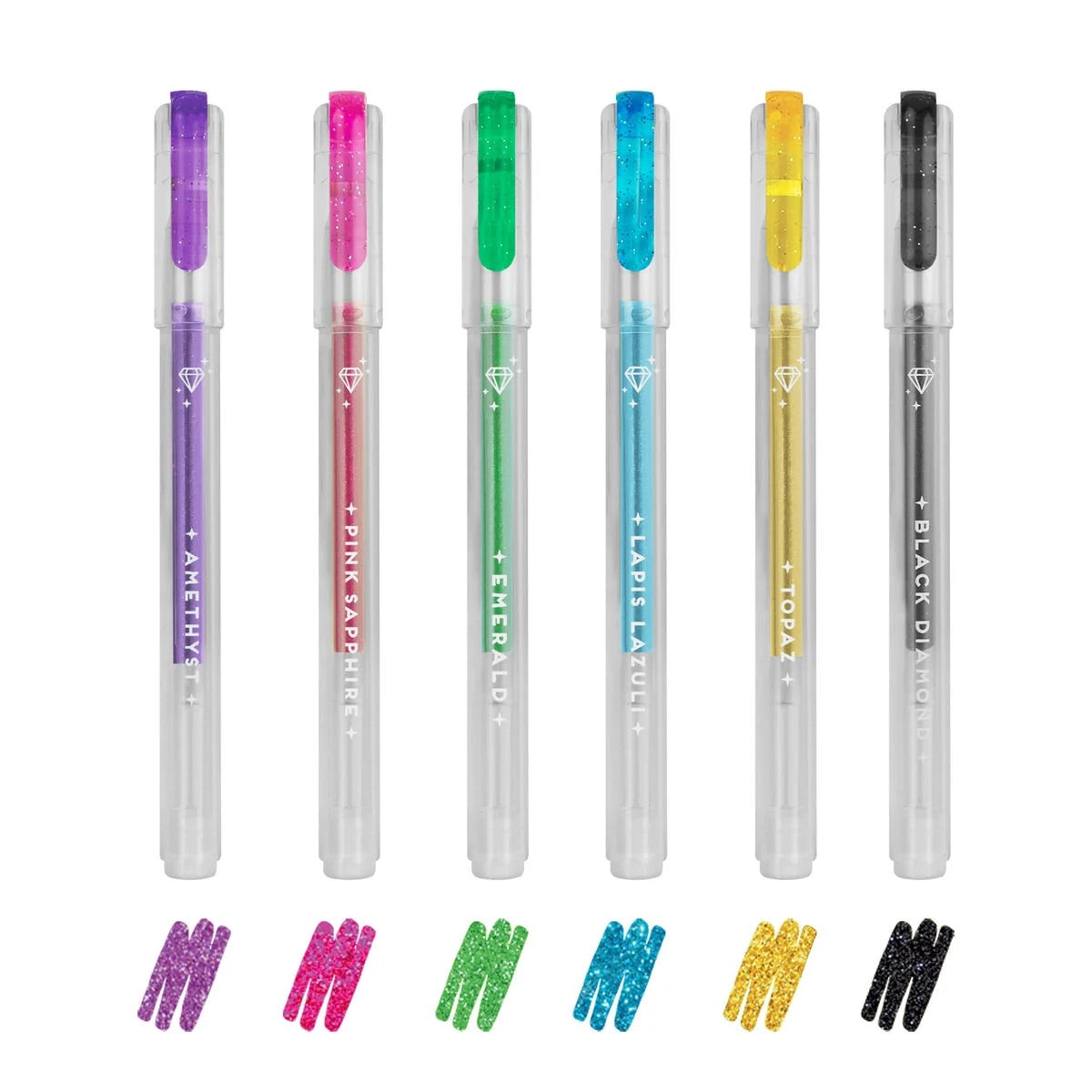 Set di 6 Mini Penne Gel Glitterate LEGAMI