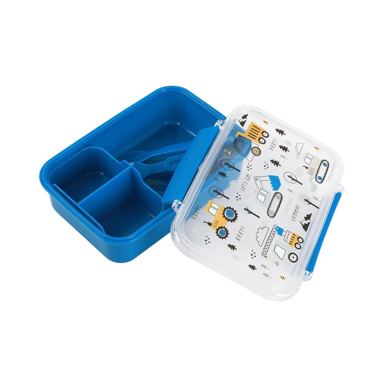 IDRINK®- Lunch box con divisorio, forchetta e cucchiaio Truck