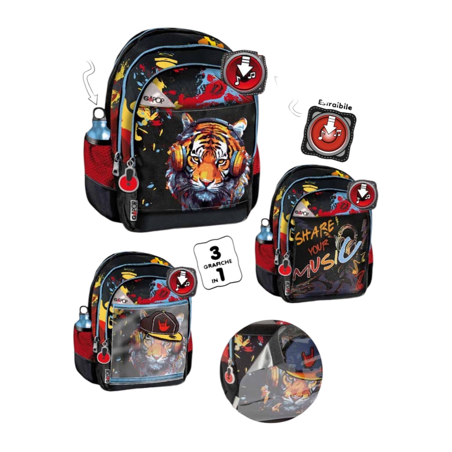 Zaino Tiger Bits GoPop
