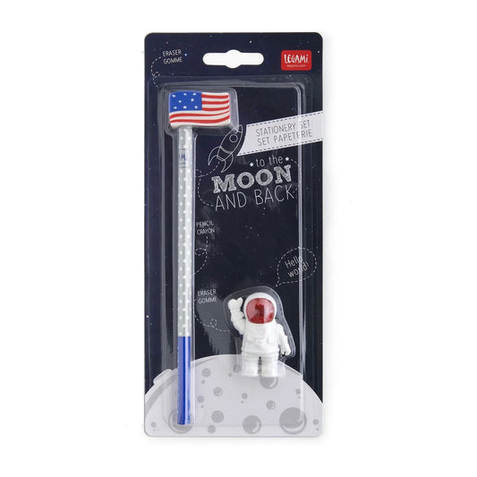 Set di 2 Gomme e 1 Matita - To The Moon And Back LEGAMI