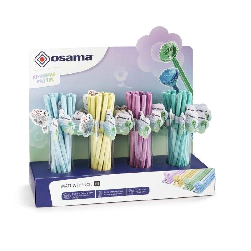 Matita con fusto a fiore HB Rainbow Pastel - Osama