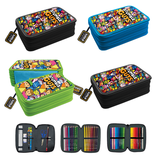 Astuccio 3zip Stumble Guys TINTA UNITA