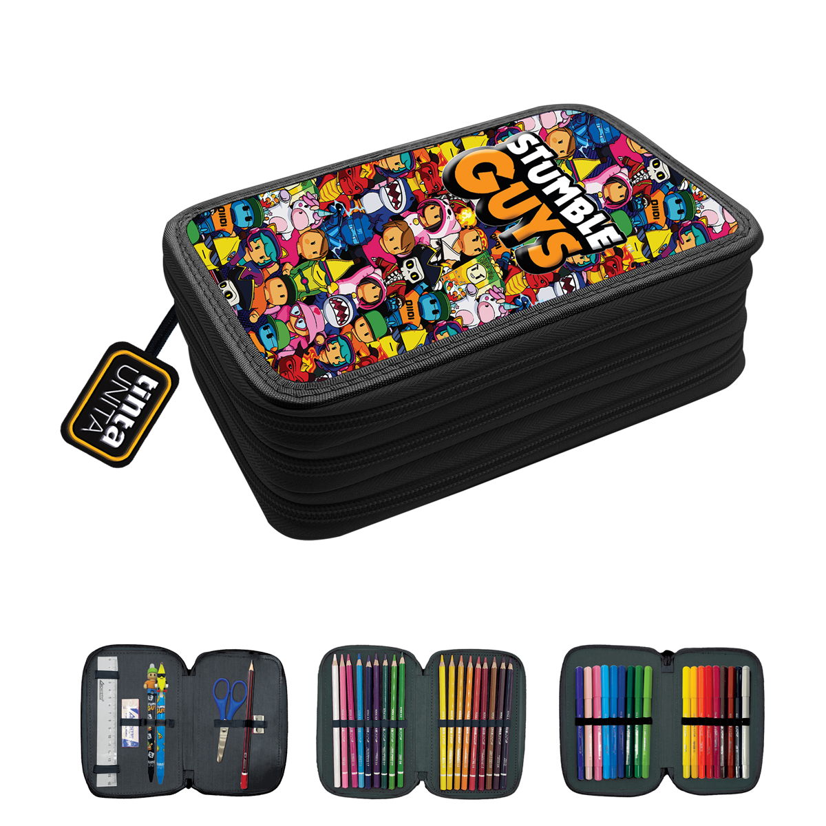 Astuccio 3zip Stumble Guys TINTA UNITA