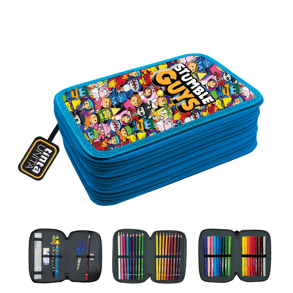 Astuccio 3zip Stumble Guys TINTA UNITA