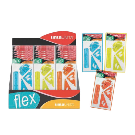 Mini set Righelli Flex Neon Tinta Unita