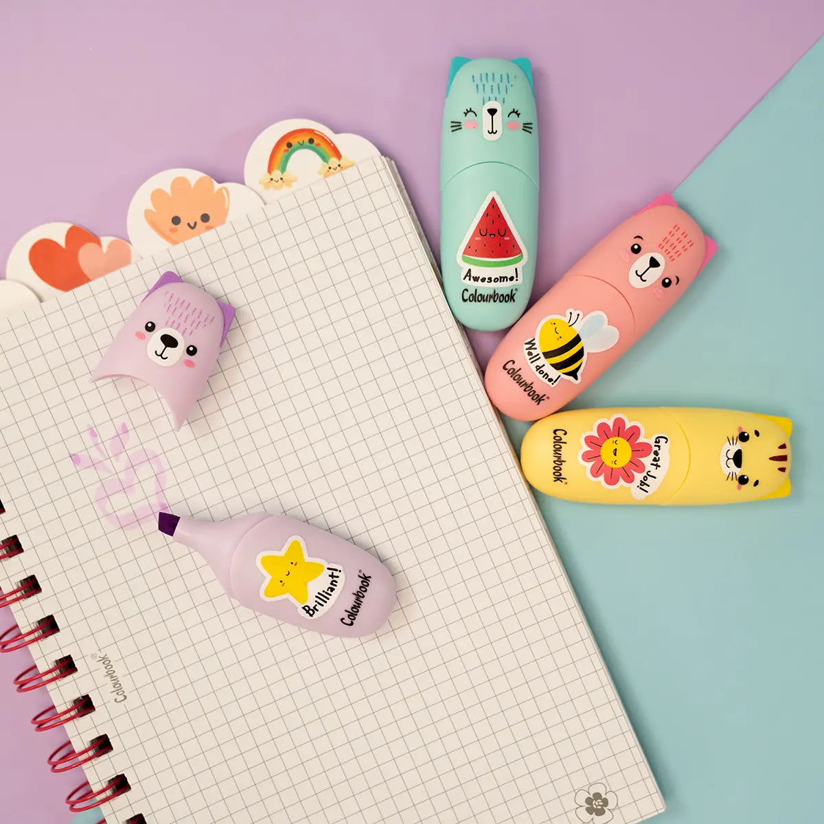 Set 4 mini evidenziatori Wild&Cute