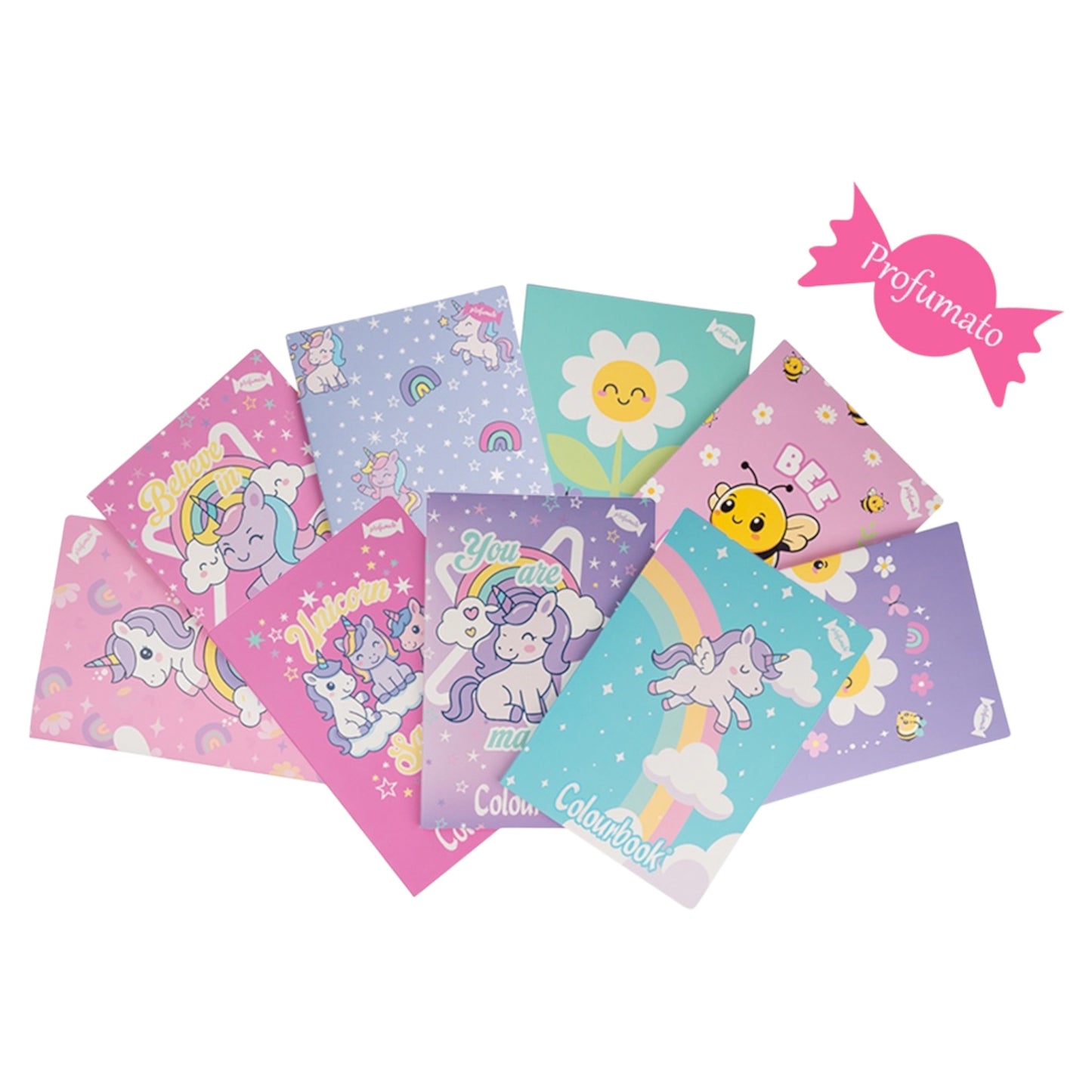 Set da 3 Quaderni Unicorno e Daisy - Colourbook