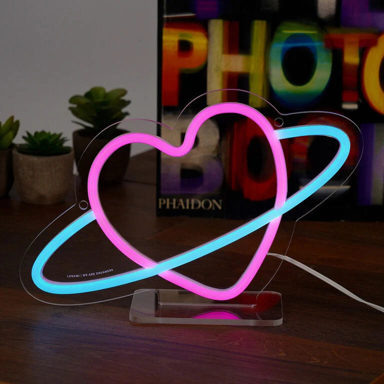 Lampada Led Effetto Neon - Planet Heart - It's a Sign
