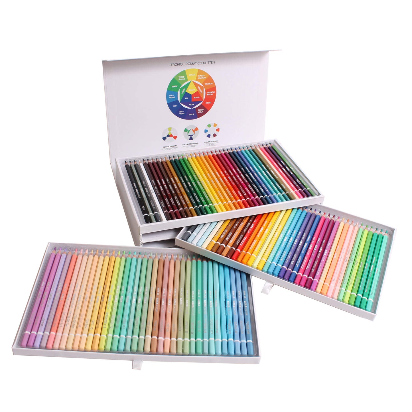 Cassettiera Pastelli Mina 4.2 in Magnetic Box 108 Colori Tinta Unita