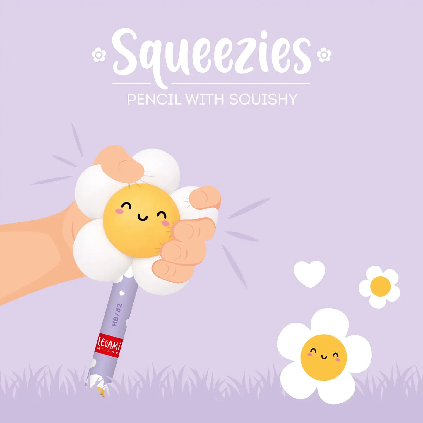 Matita con Antistress Squeezies - Daisy