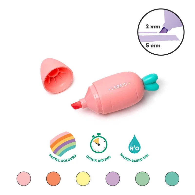 Set di 6 Mini Evidenziatori - Carrate Team LEGAMI
