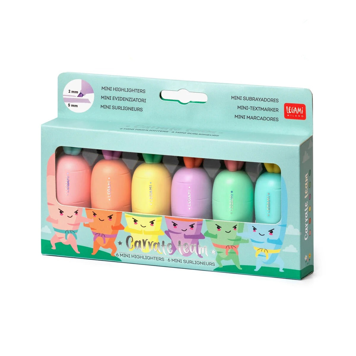 Set di 6 Mini Evidenziatori - Carrate Team LEGAMI