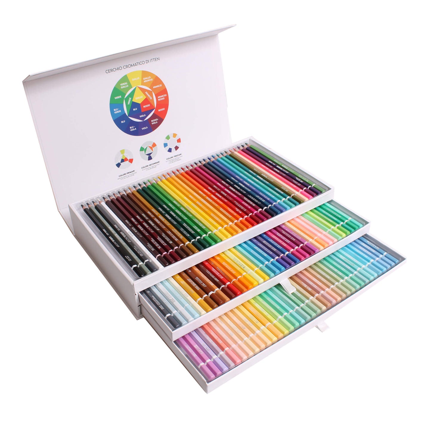 Cassettiera Pastelli Mina 4.2 in Magnetic Box 108 Colori Tinta Unita