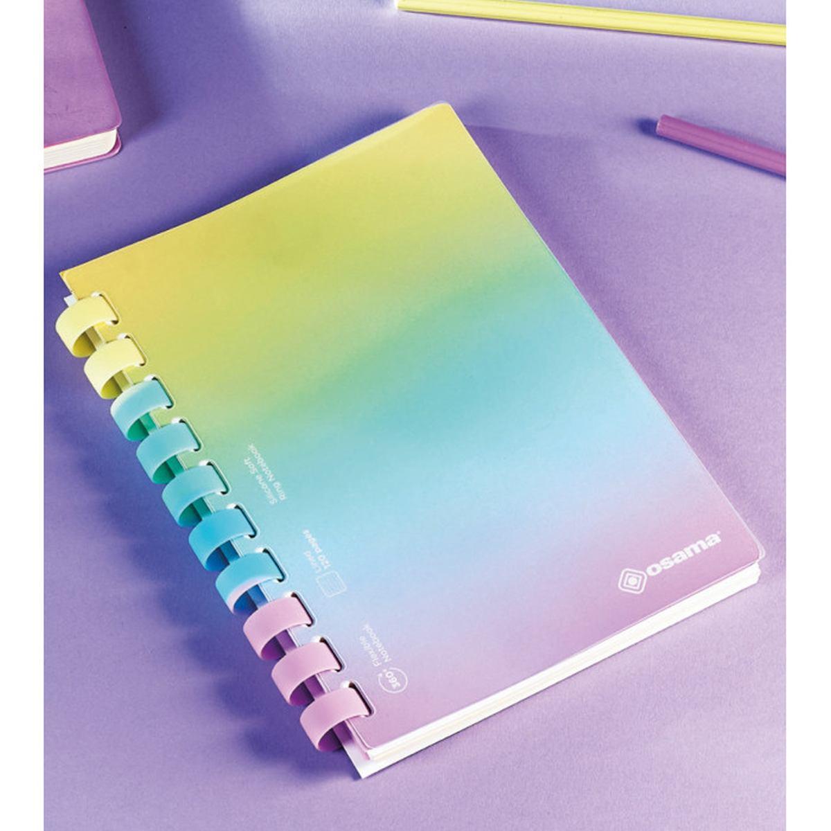 Notebook ad anelli A5 Rainbow Pastel - Osama