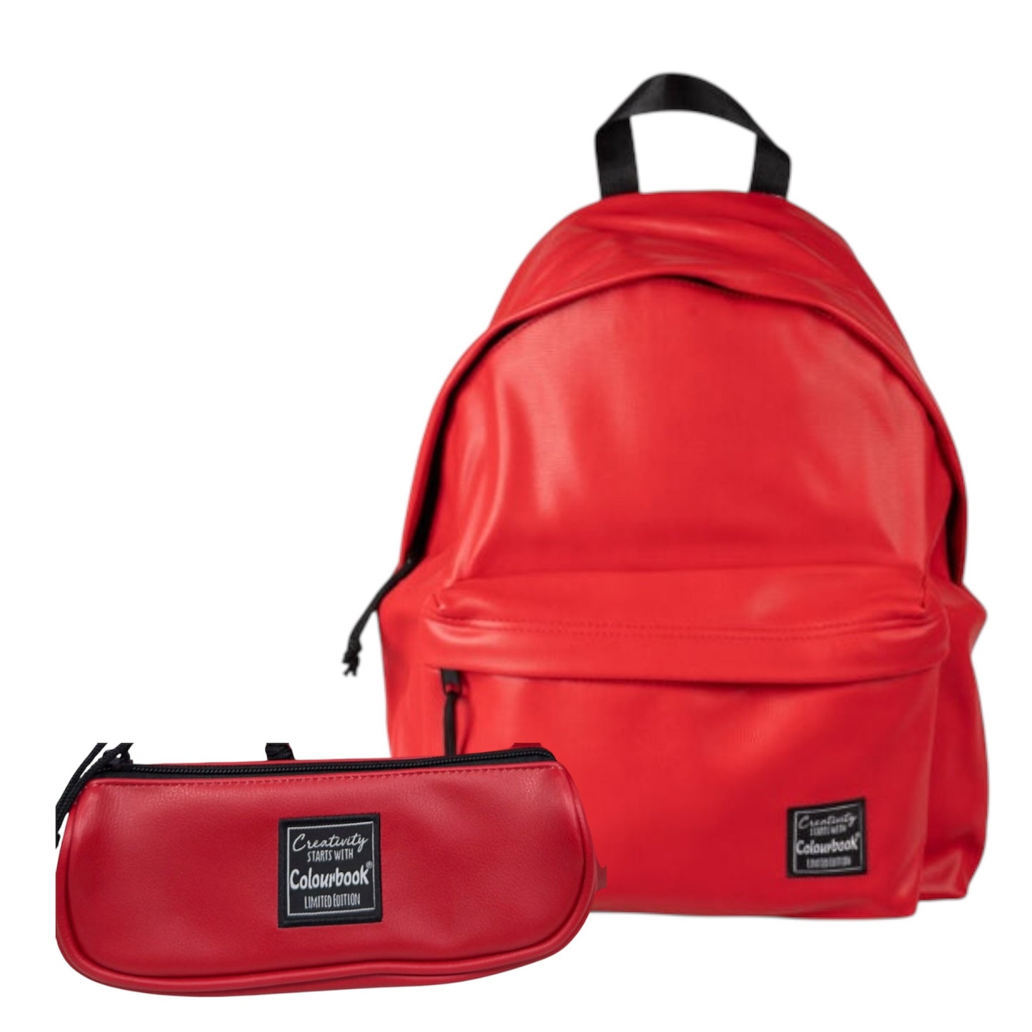 Zaino + Astuccio Leatherlike Rosso - Colourbook