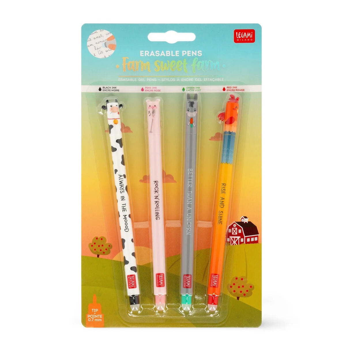 Set di 4 Penne Gel Cancellabili - Erasable Pen LEGAMI