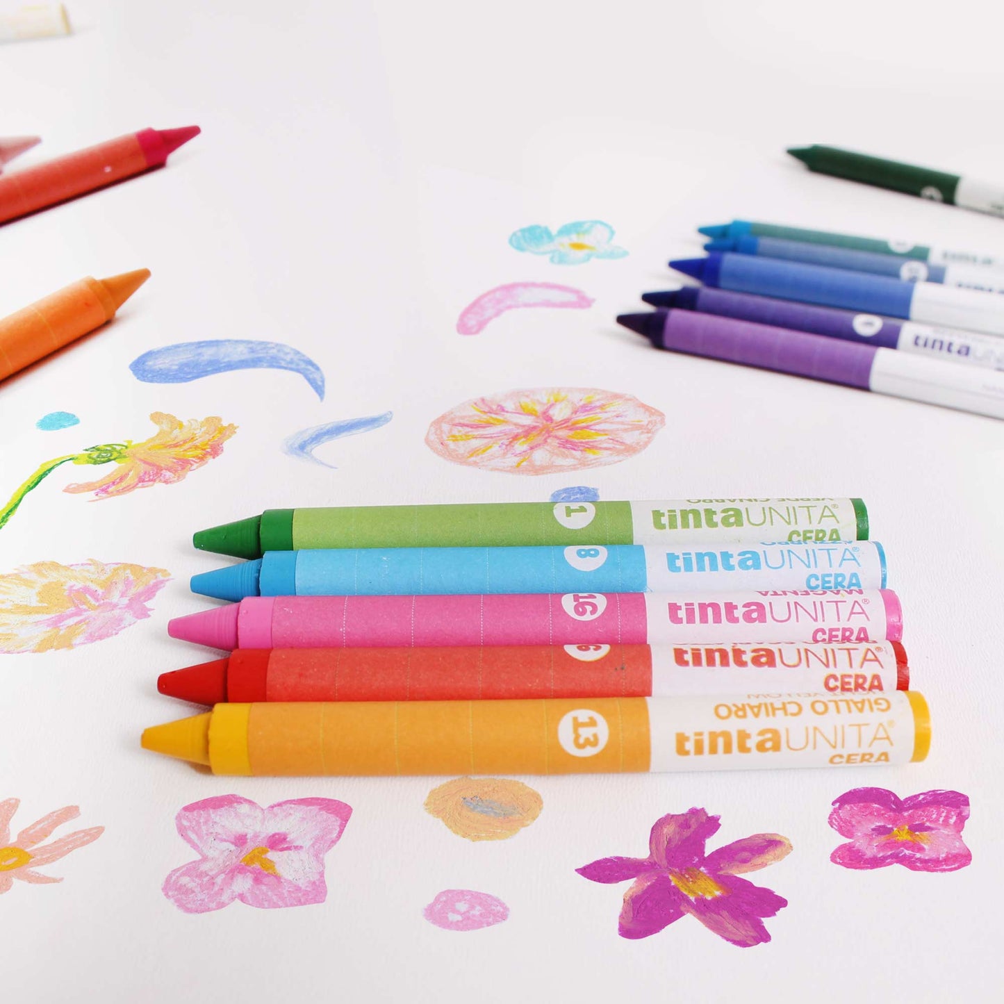 Pastelli a Cera Lavabili Tinta Unita