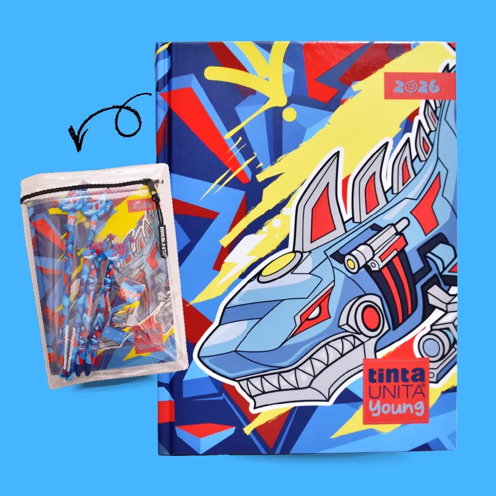 Diario 12Mesi Shark TINTA UNITA