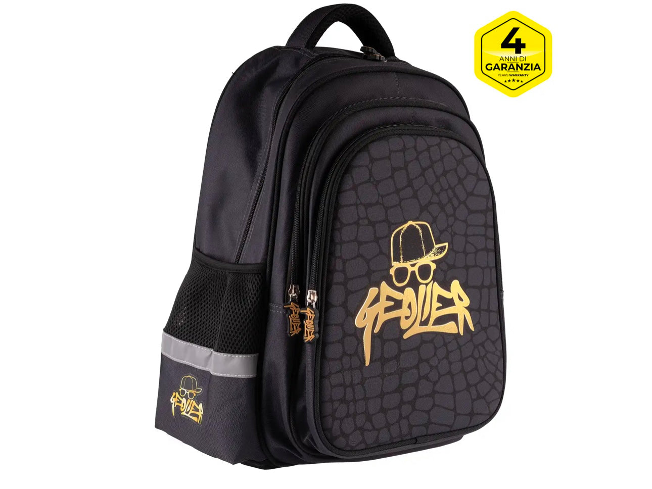 Zaino scuola Skin Geolier con cuffie omaggio Colourbook