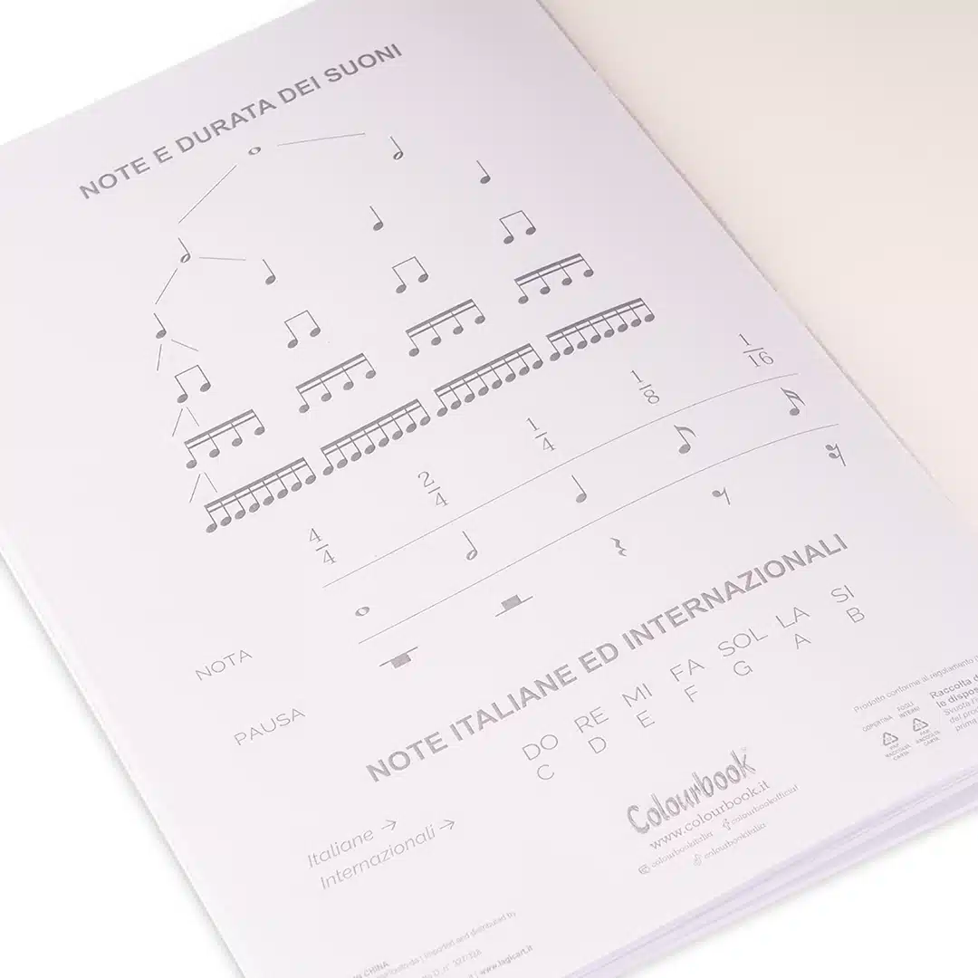 Quaderno A4 pentagrammato Music Tastes