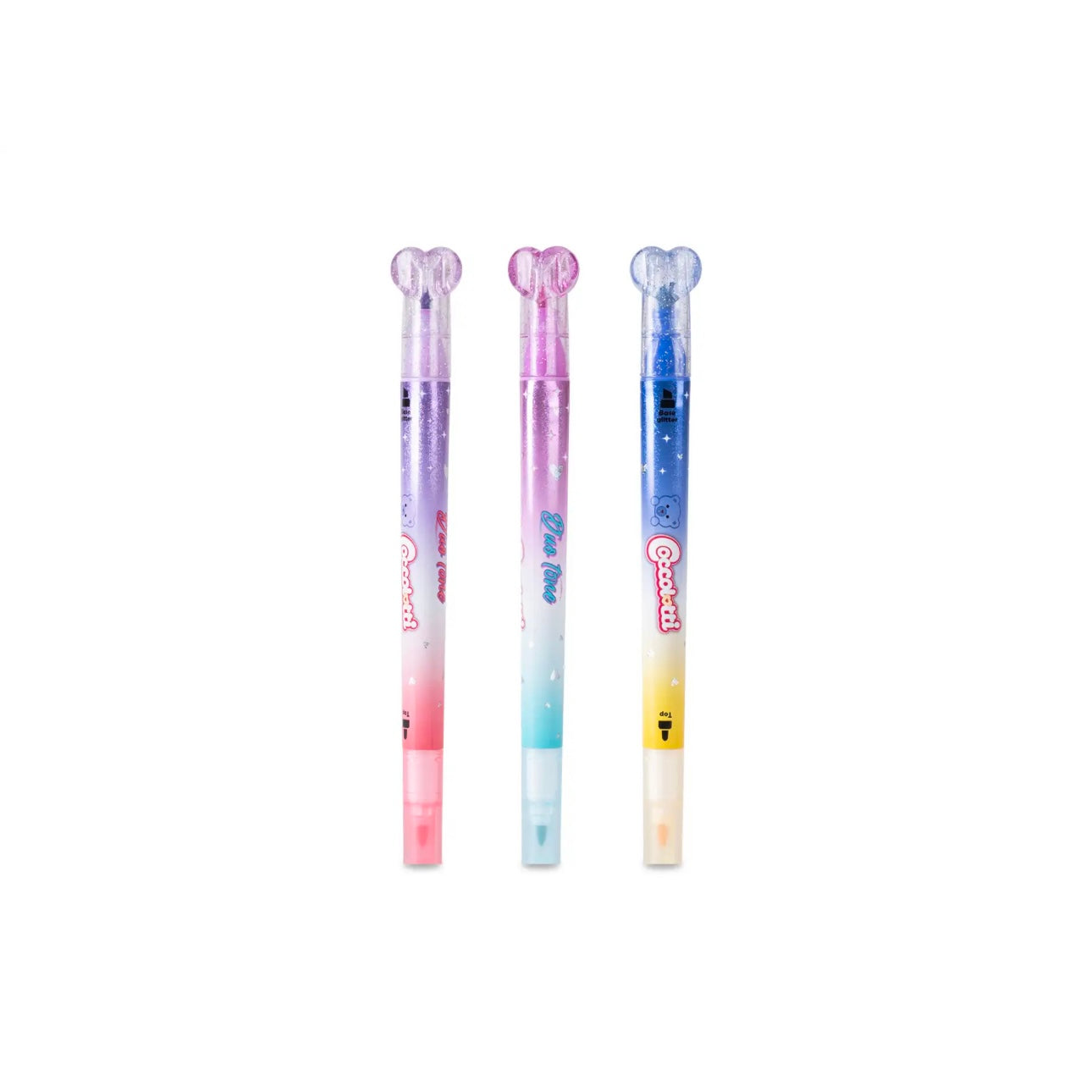 Set 3 evidenziatori doppia punta Duo Tone Coccolotti