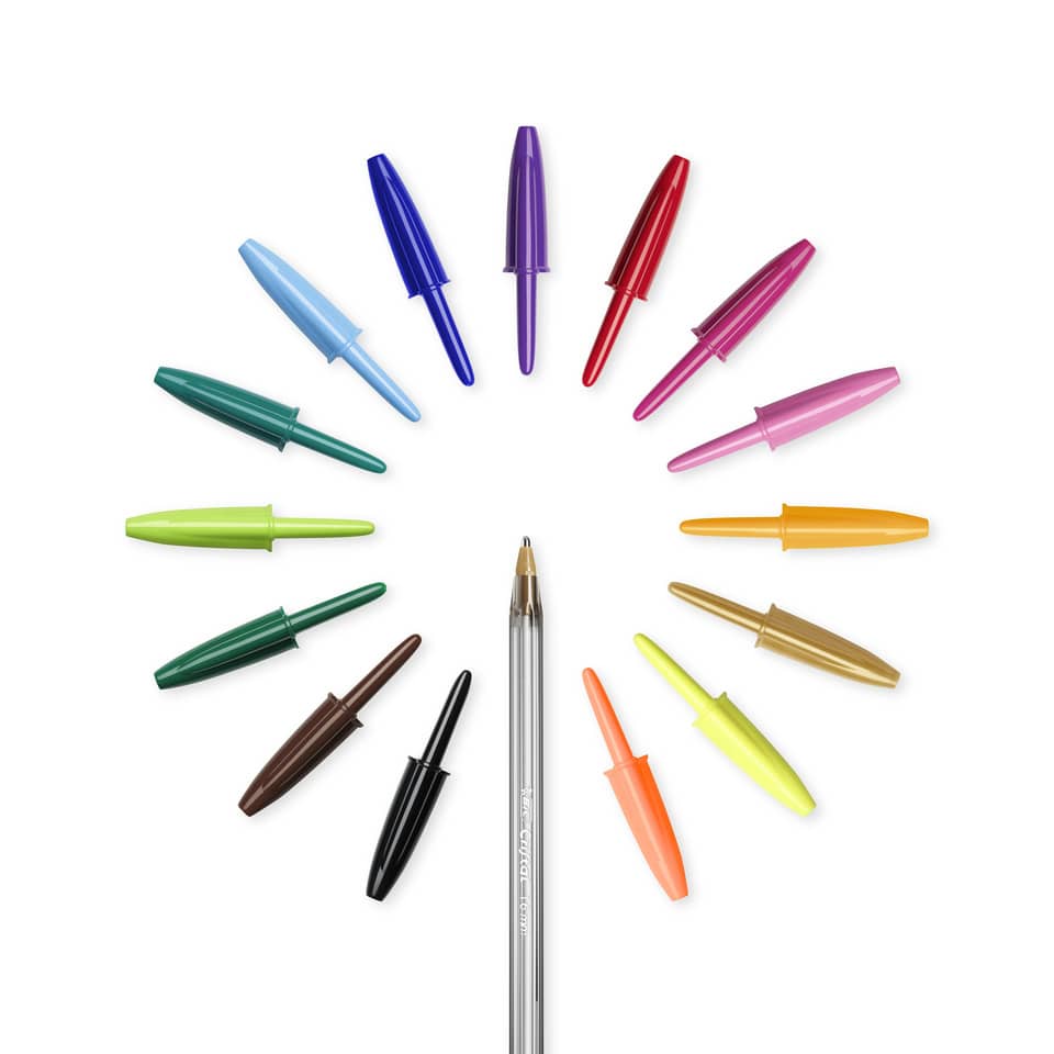Set Penne Bic Cristal Multicolor 15 pezzi