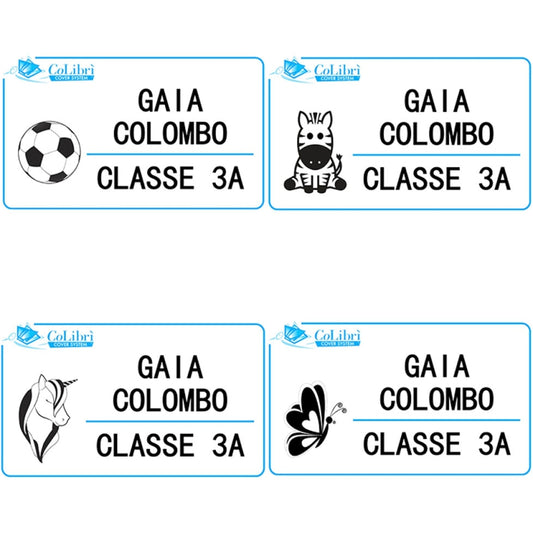 Set 20 Etichette Adesive Personalizzate con Nome - CoLibrì