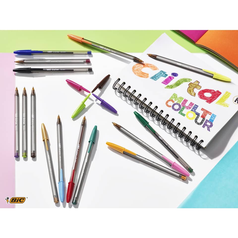 Set Penne Bic Cristal Multicolor 15 pezzi