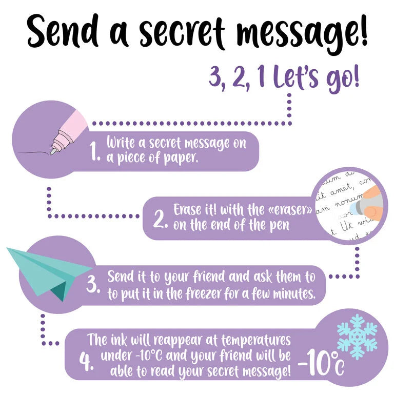 Set di 3 Penne Gel Cancellabili - The Boo Crew - Erasable Pen