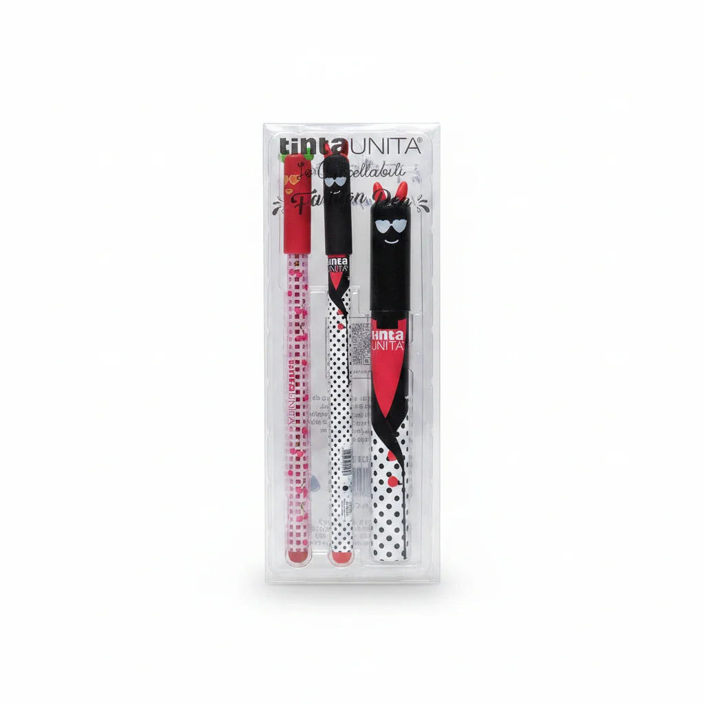 Set 2 Penne Cancellabili Fashion con Refill - Tinta Unita