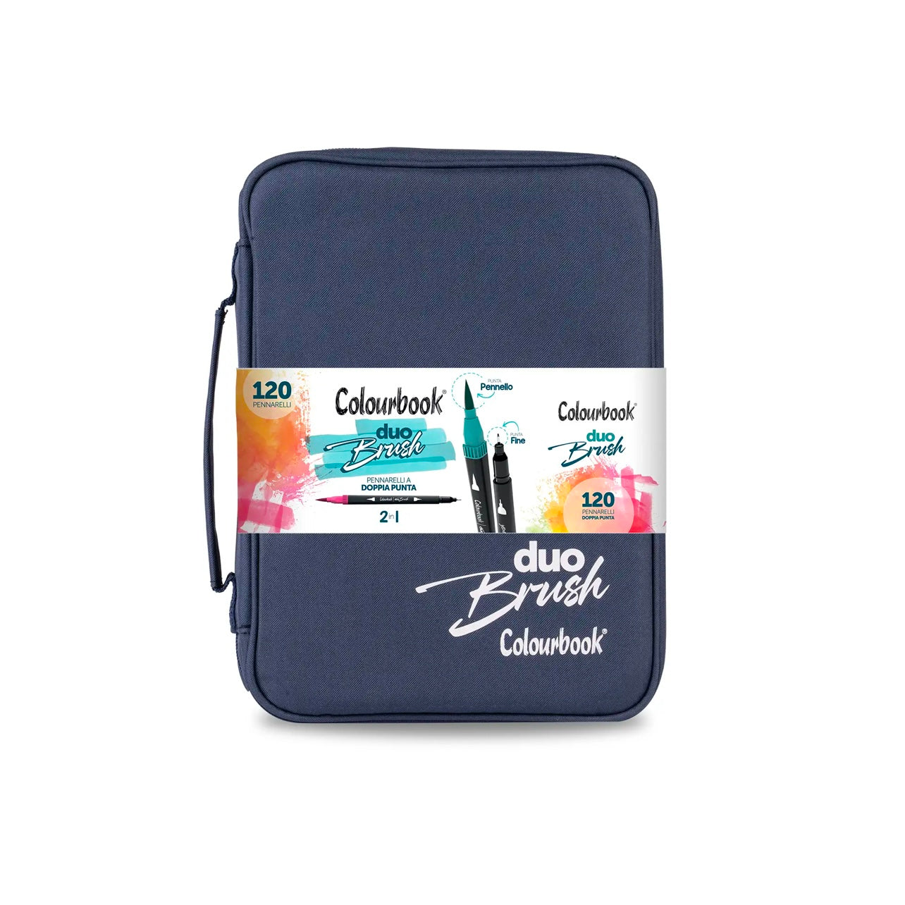 Valigetta 120 pennarelli professionali con doppia punta – Duo Brush COLOURBOOK