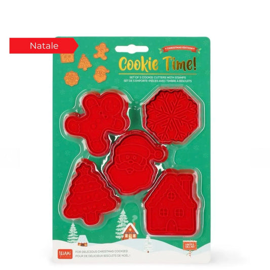 Set di 5 Formine per Biscotti con Timbro