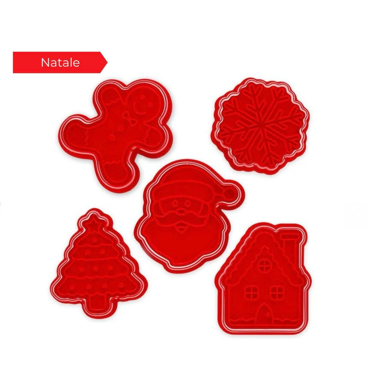 Set di 5 Formine per Biscotti con Timbro LEGAMI