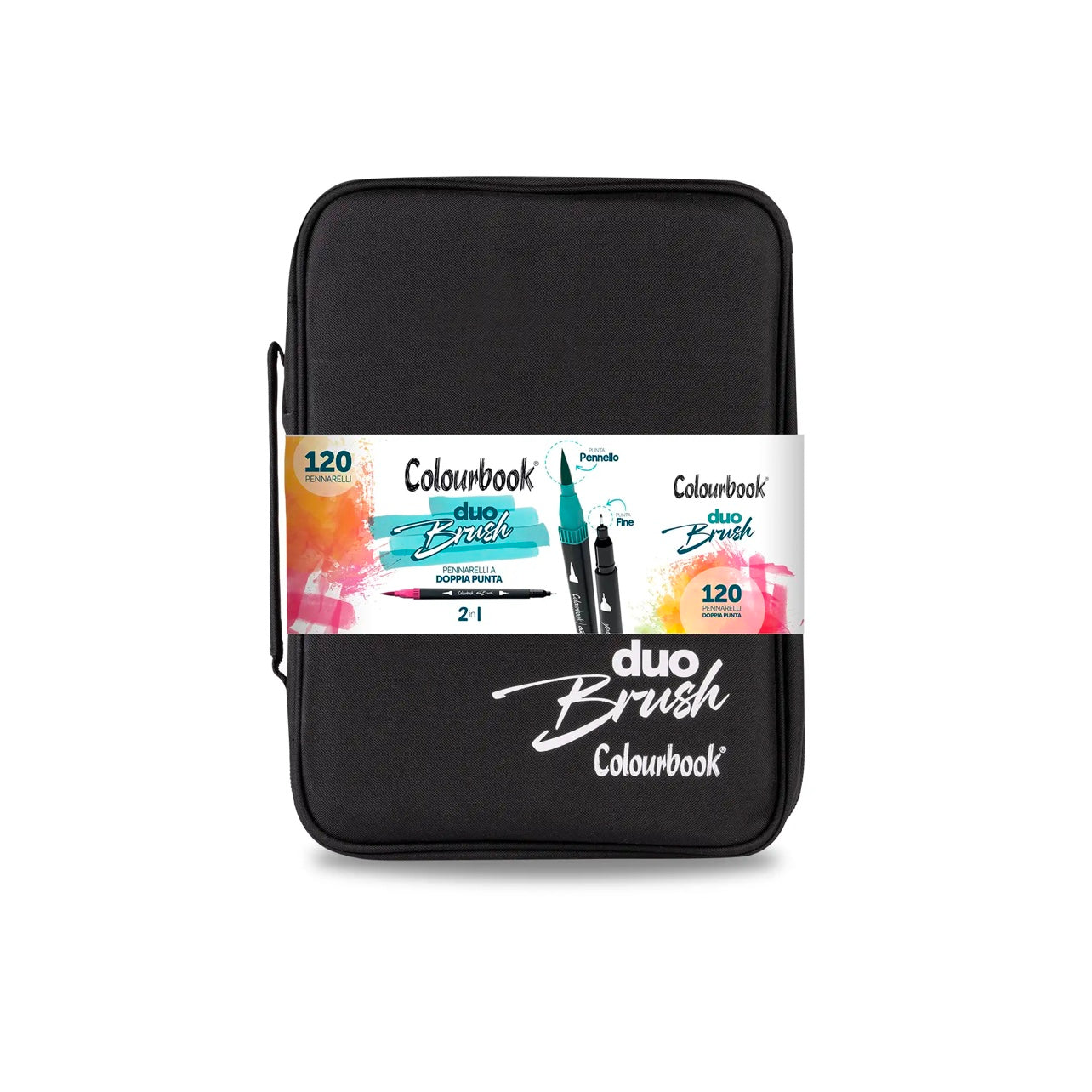 Valigetta 120 pennarelli professionali con doppia punta – Duo Brush COLOURBOOK