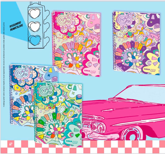 Quaderno A4 con spirale Tinta Unita Vintage