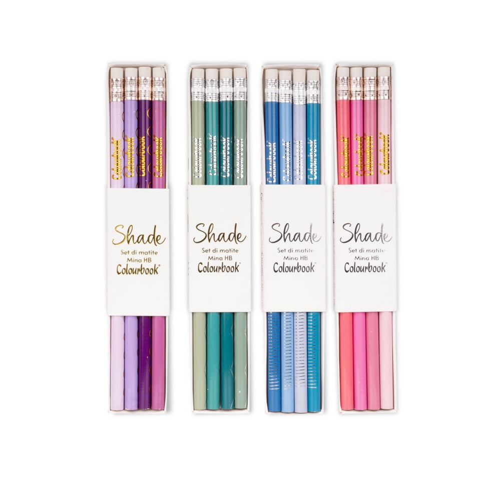 Set 4 matite con gomma Shade - Colourbook