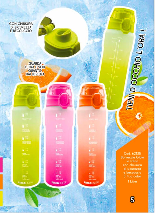 Borraccia motivazionale TINTA UNITA GLOW