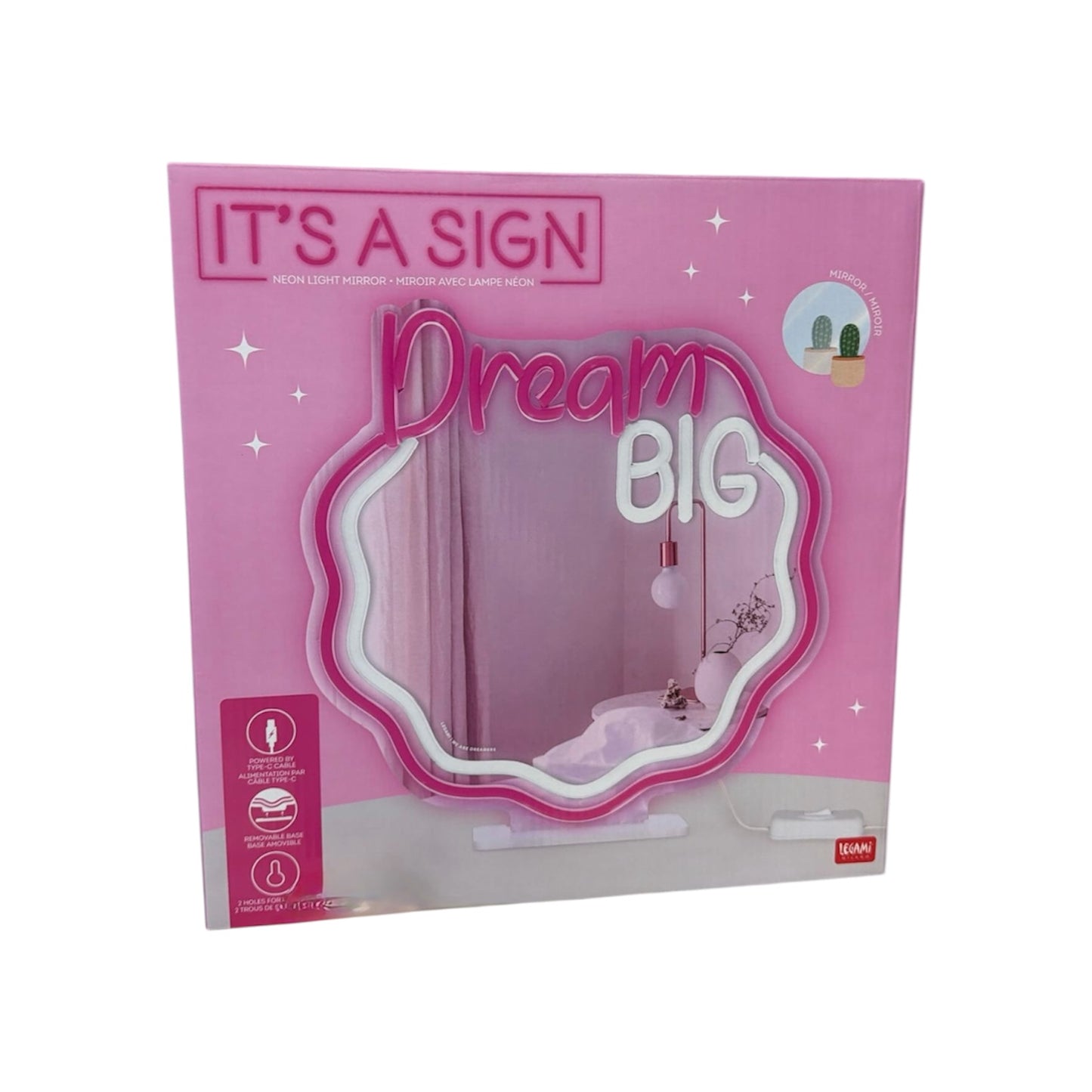 Lampada Led Neon Mirror - Dream Big