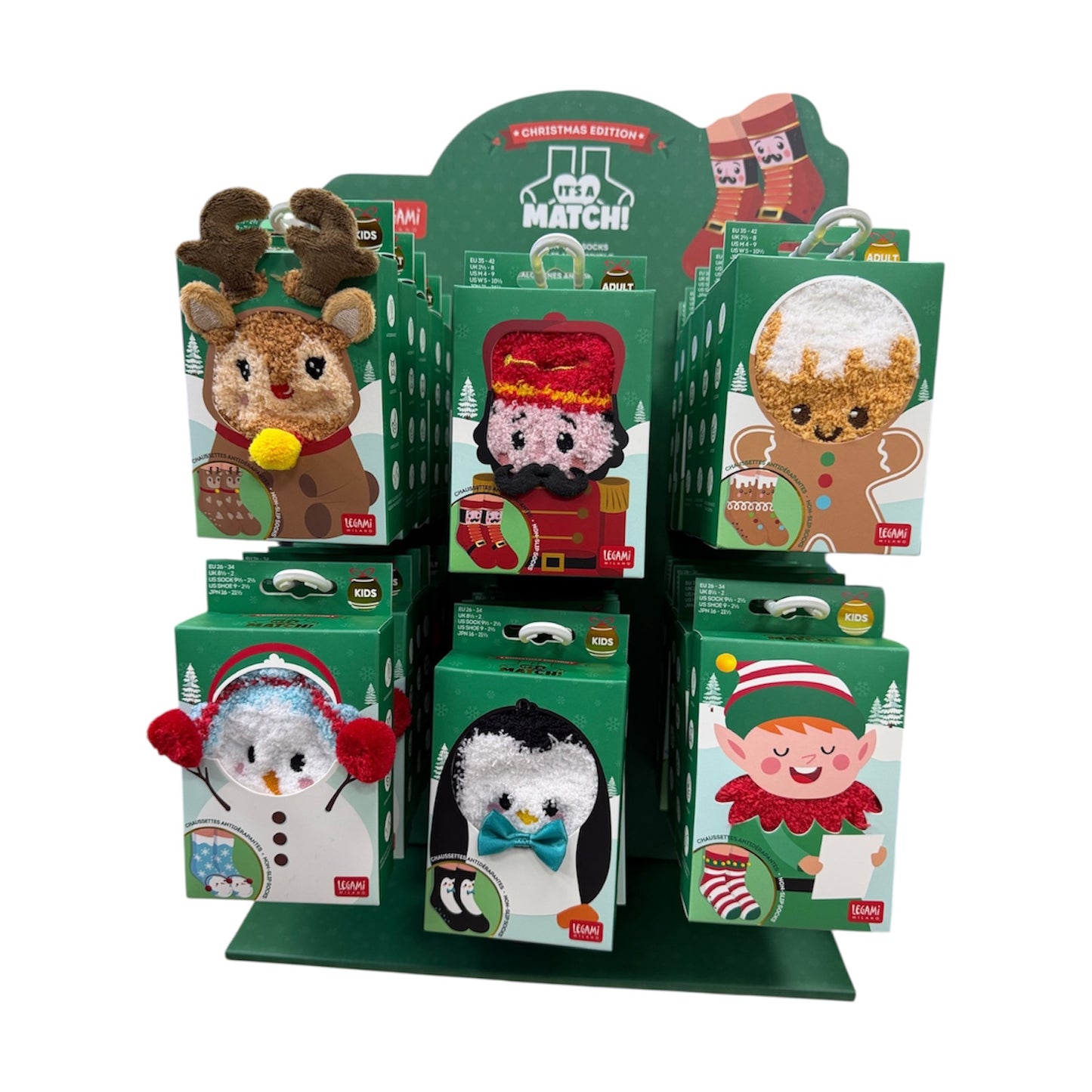 Snowman Non-Slip Socks - It's a Match!