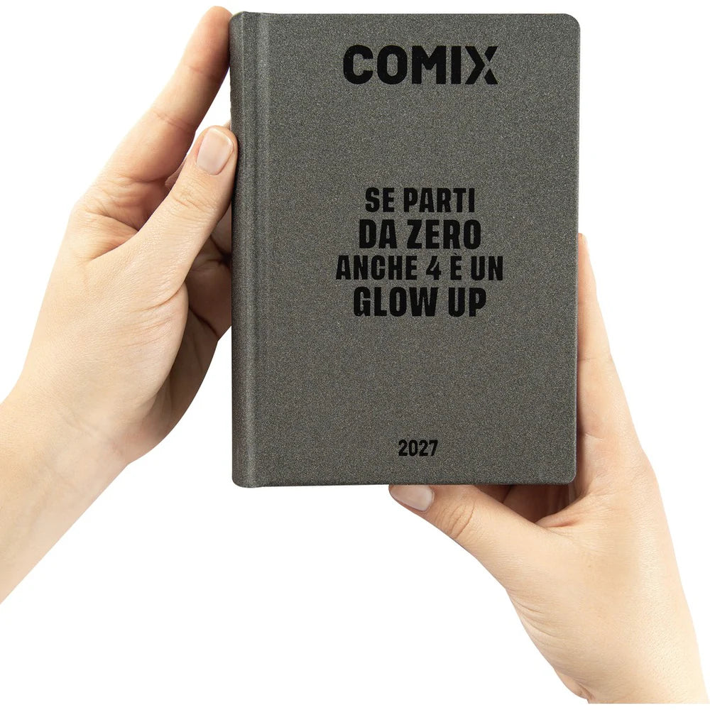 Diario 16 Mesi 2026/27 - COMIX - Giornaliero Charcoal