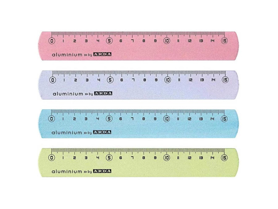 Righello 15 cm Arda Alluminio Frost