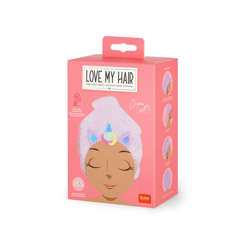 Asciugamano per Capelli a Turbante - Love My Hair LEGAMI