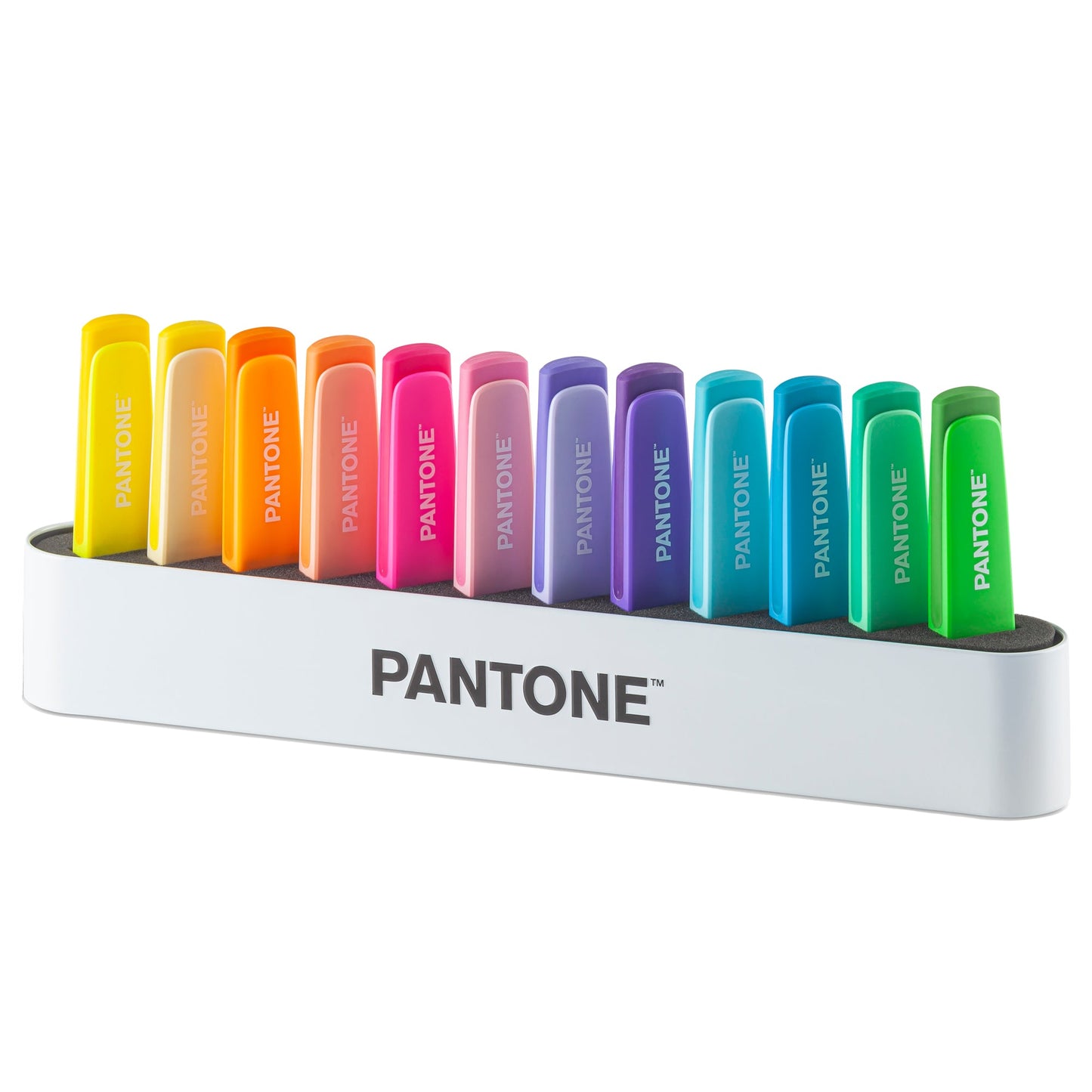 PANTONE Desk Set 12 Evidenziatori Assortiti 6 Pastel + 6 Fluo