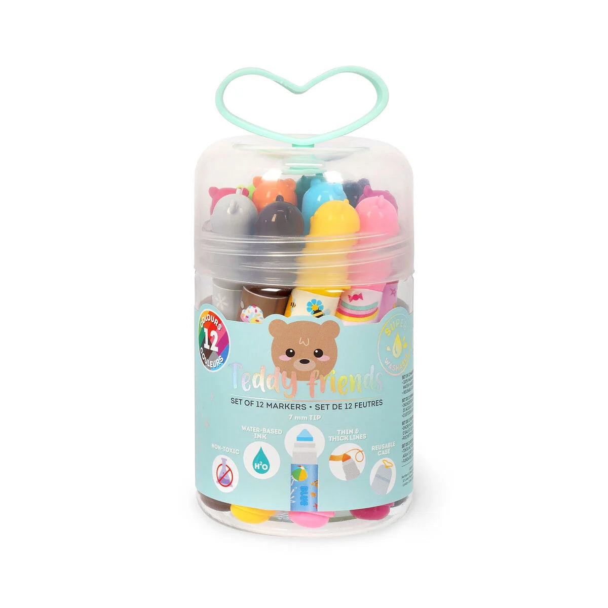 Set di 12 Pennarelli - Teddy Friends