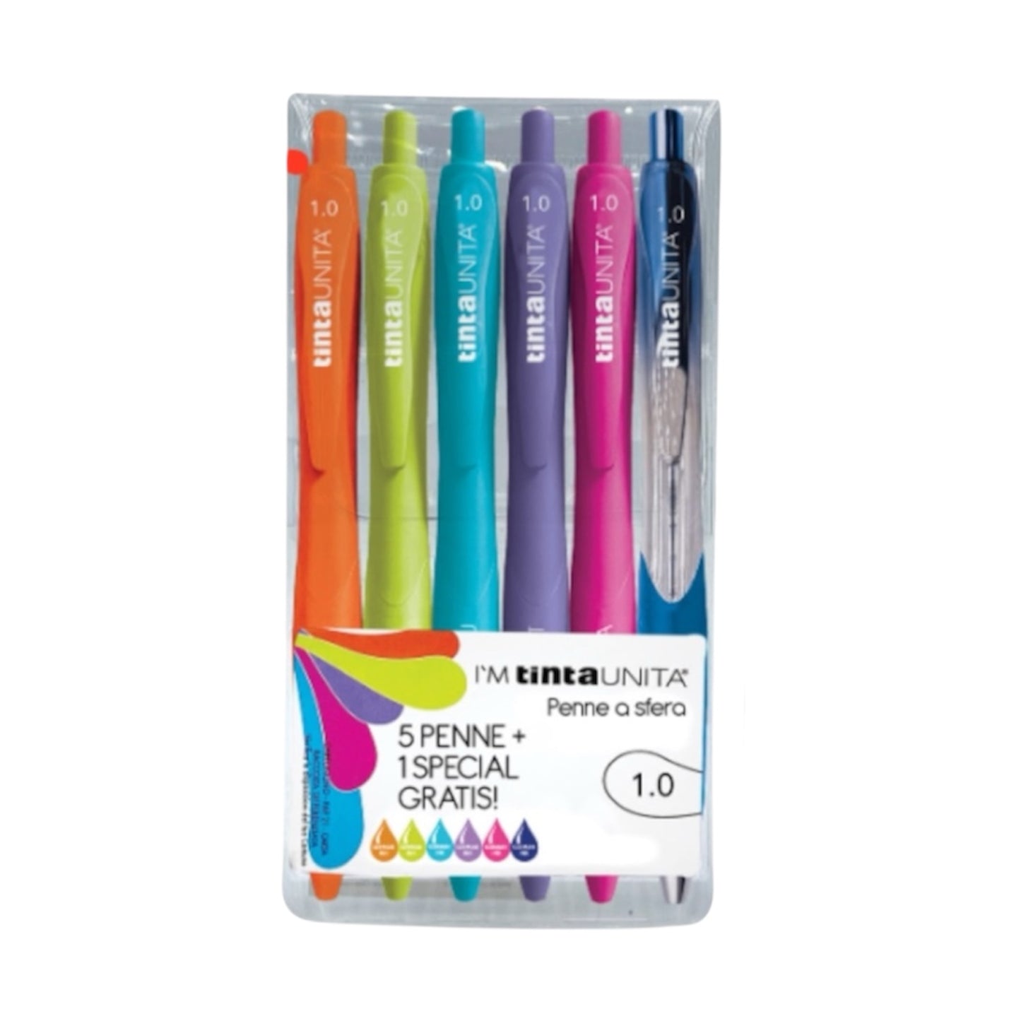 Astuccio Penne a Sfera Tinta Unita 1.0 - 5+1